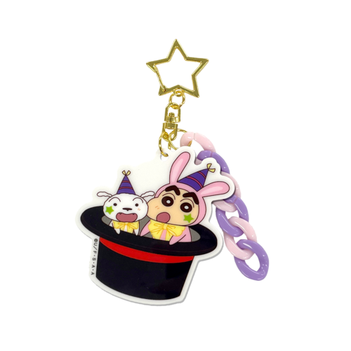 クレヨンしんちゃん アクリルキーホルダー シルクドカスカベ ウサギ